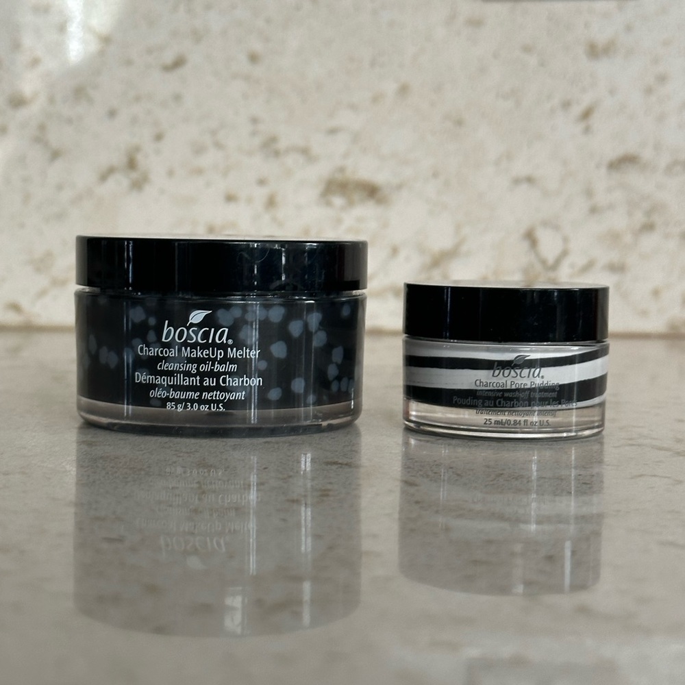 Boscia Charcoal MakeUp Melter & Charcoal Pore Pudding *BNWOT*